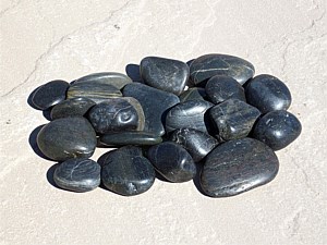 Black Polished Beach Pebbles