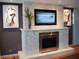 Stone Panels Fireplace