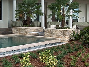 Pool Stone Planters